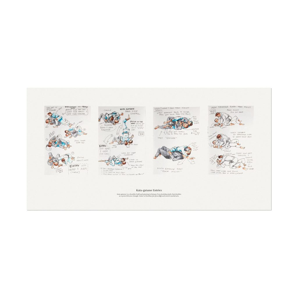 Watercolor Sketch Poster — Textured Matte Art Print with Notes