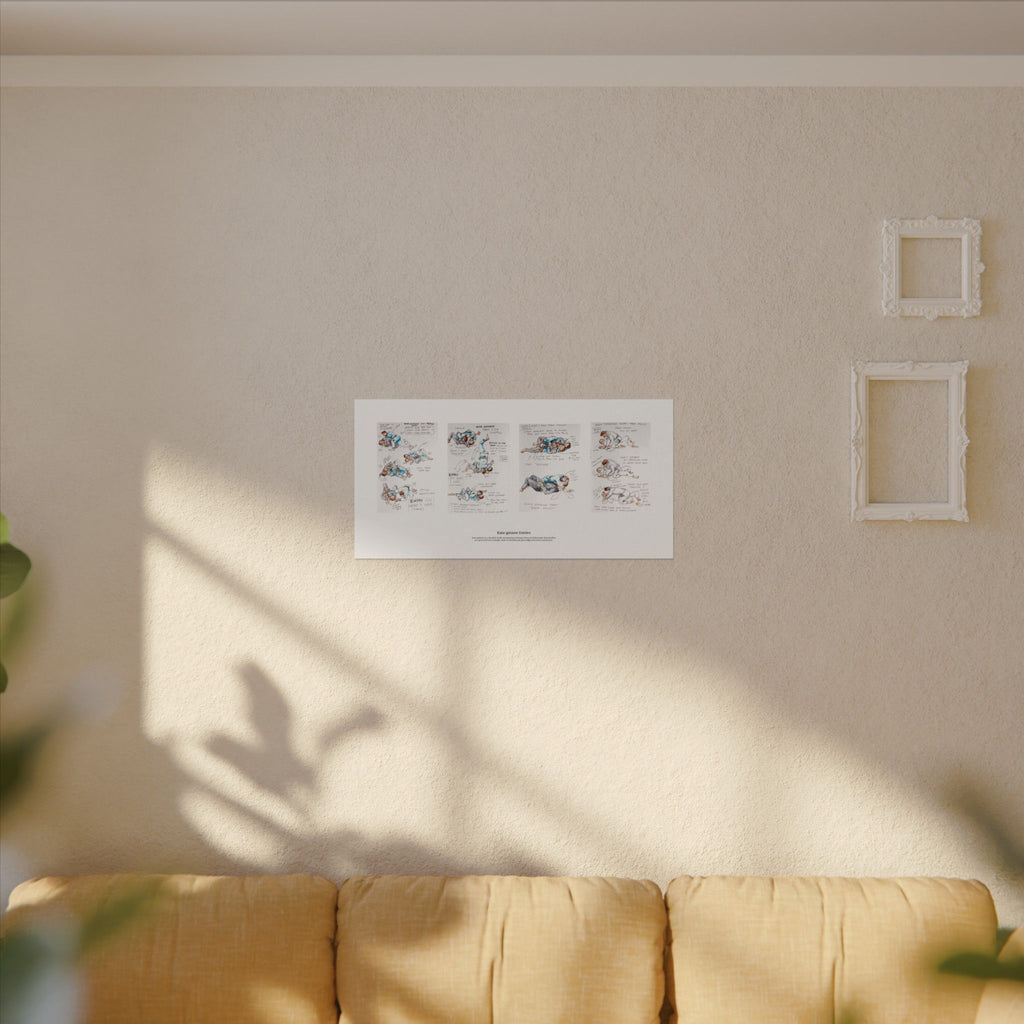 Watercolor Sketch Poster — Textured Matte Art Print with Notes