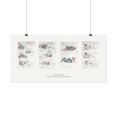 Watercolor Sketch Poster — Textured Matte Art Print with Notes