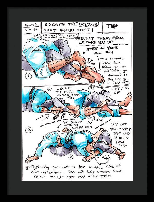 Escape Lockdown Technique Guide - Framed Print