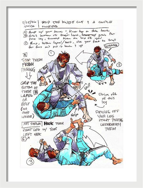 Stop the Knee Cut - Framed Print