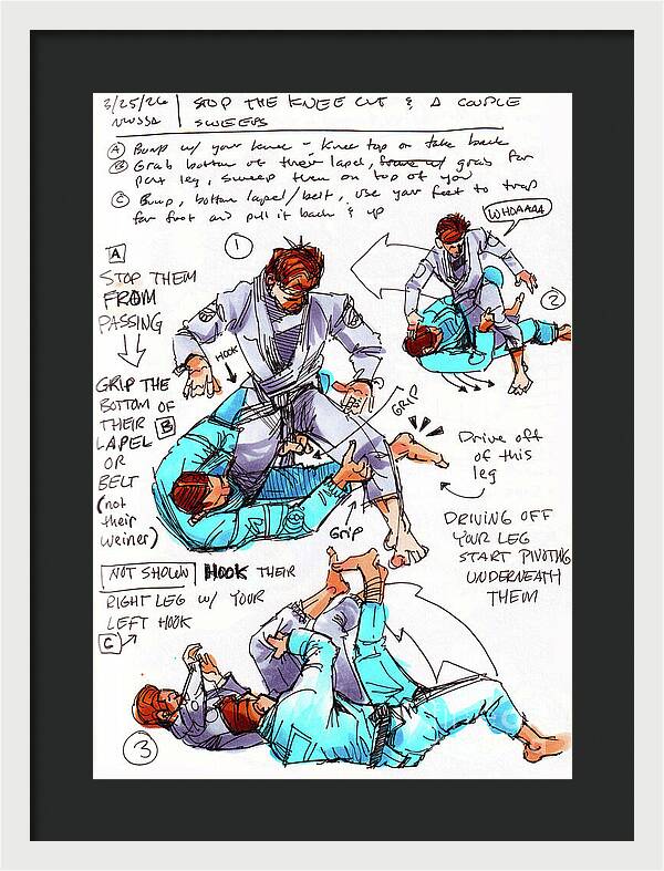Stop the Knee Cut - Framed Print