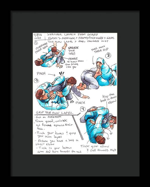 Shoulder Crunch from Guard - Framed Print