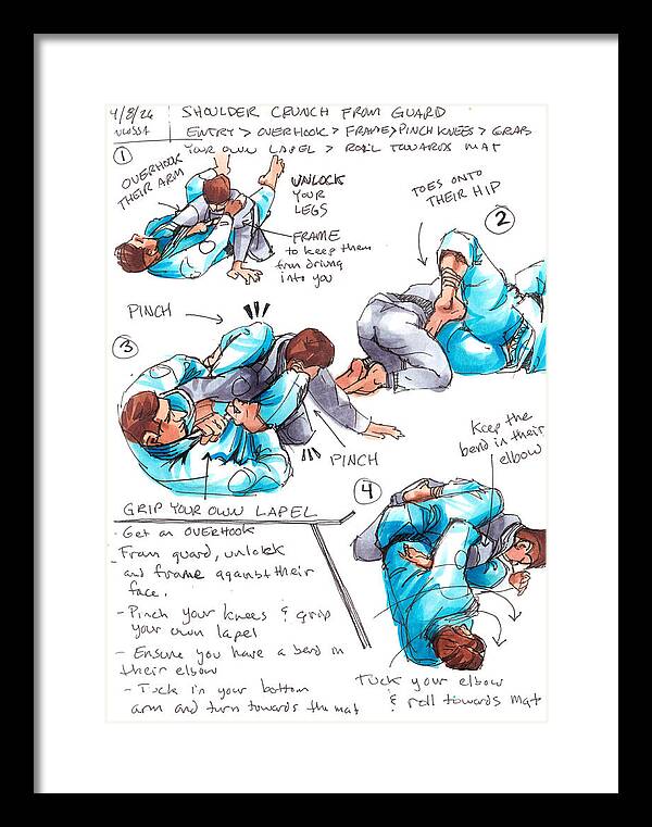 Shoulder Crunch from Guard - Framed Print