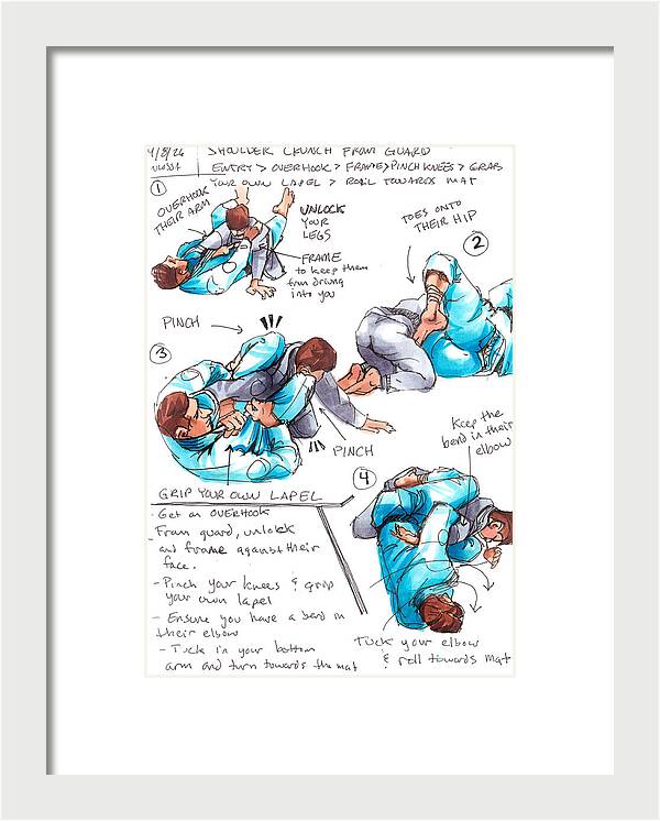 Shoulder Crunch from Guard - Framed Print