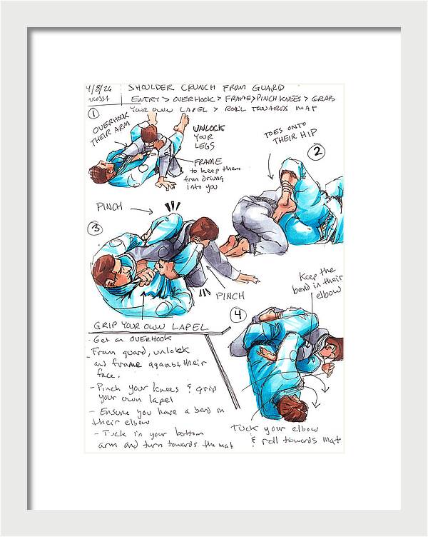 Shoulder Crunch from Guard - Framed Print