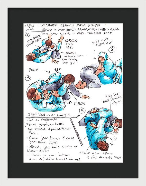 Shoulder Crunch from Guard - Framed Print