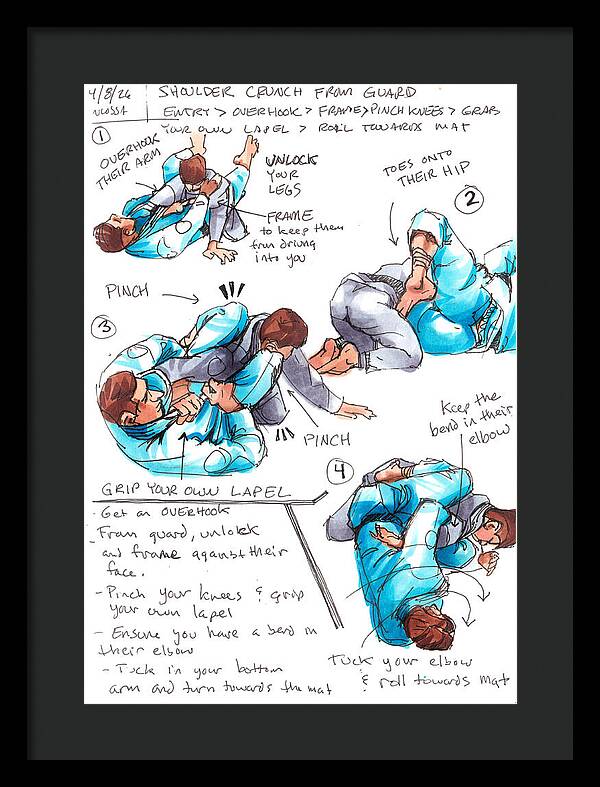 Shoulder Crunch from Guard - Framed Print