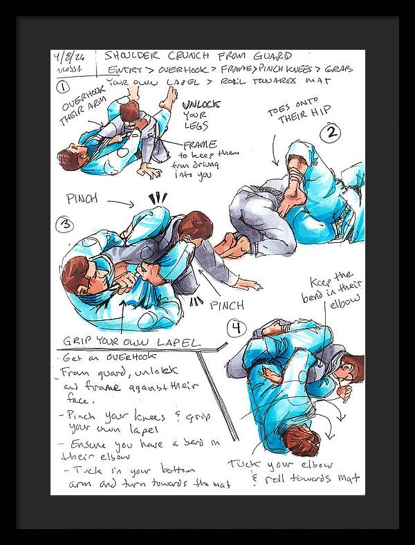 Shoulder Crunch from Guard - Framed Print