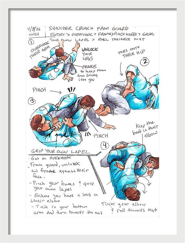 Shoulder Crunch from Guard - Framed Print