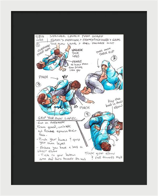 Shoulder Crunch from Guard - Framed Print