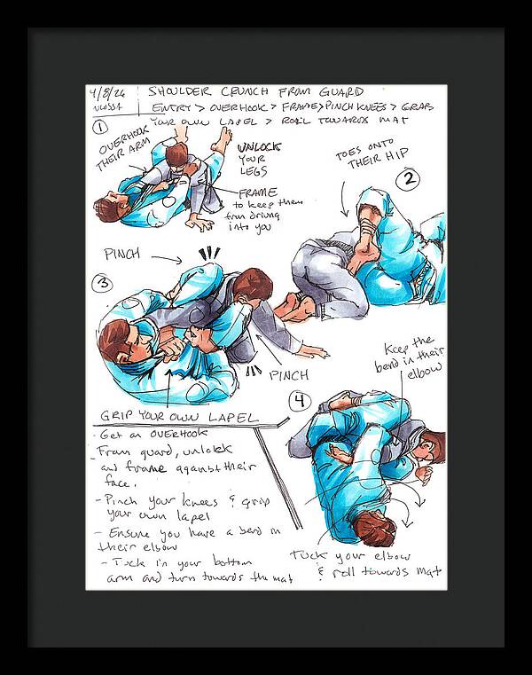 Shoulder Crunch from Guard - Framed Print