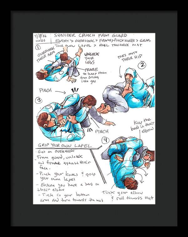 Shoulder Crunch from Guard - Framed Print