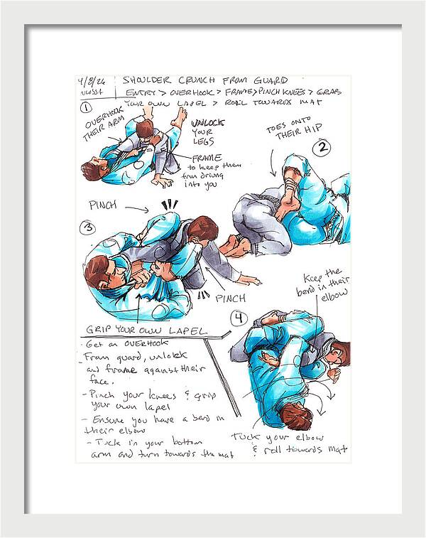 Shoulder Crunch from Guard - Framed Print