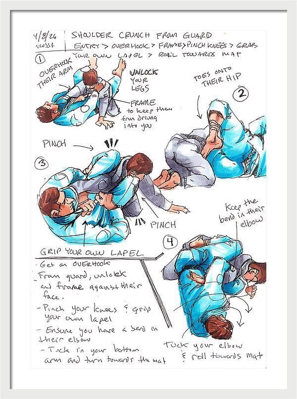 Shoulder Crunch from Guard - Framed Print