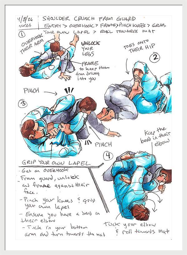 Shoulder Crunch from Guard - Framed Print