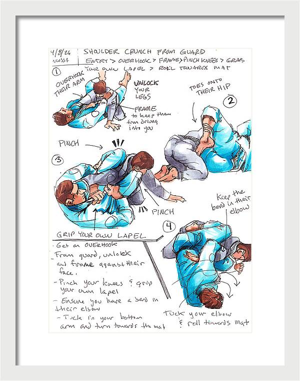 Shoulder Crunch from Guard - Framed Print