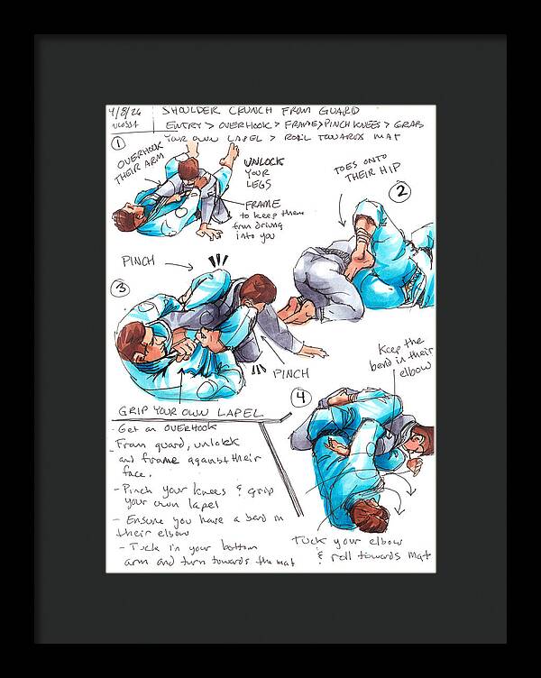 Shoulder Crunch from Guard - Framed Print